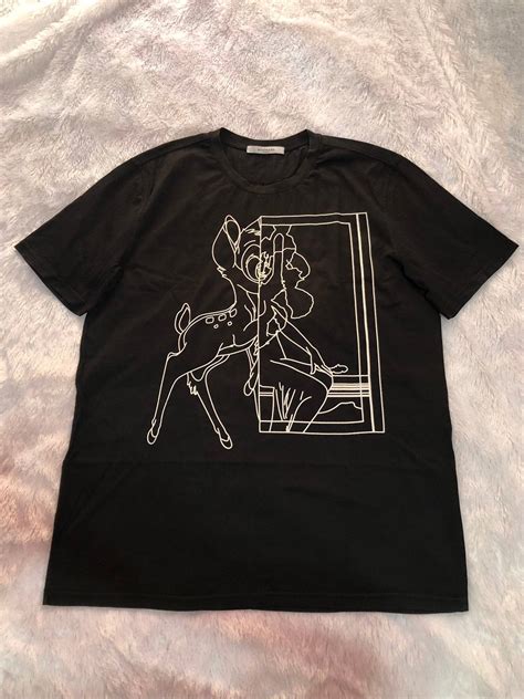 Givenchy SS17 Bambi stencil black shirt 